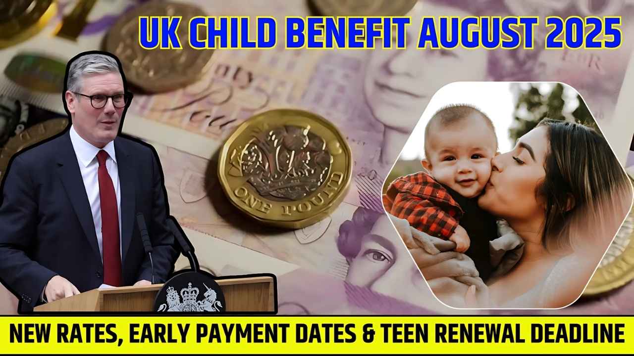 UK Child Benefit August 2025: New Rates, Early Payment Dates & Teen Renewal Deadline